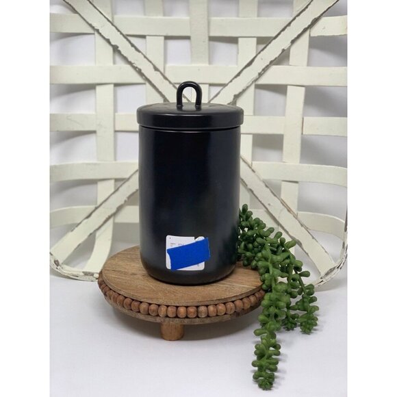 Rae Dunn Granola Canister Black Matte Ceramic Farmhouse Kitchen Storage Jar - Picture 3 of 6